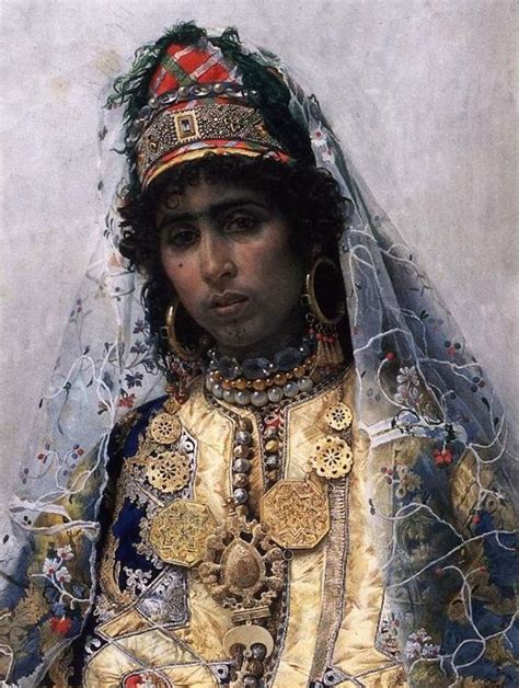 Moorish Woman By Jose Tapiro Baro Portrait Portrait Painting