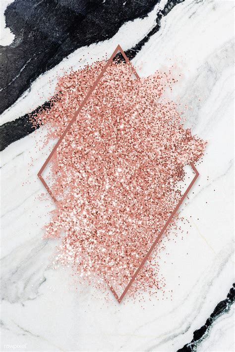 Rose Gold Glitter Marble Background
