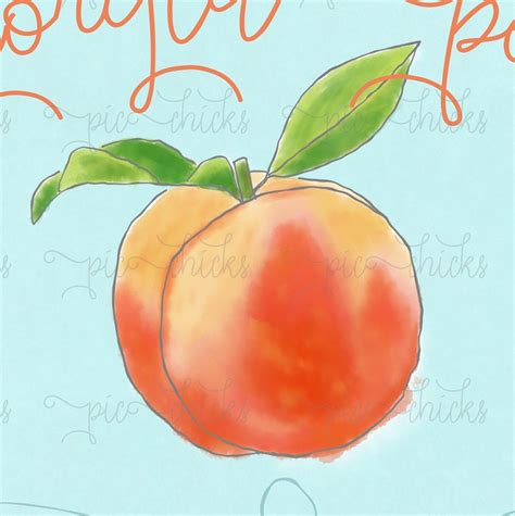 Georgia Peach Png Sublimation Design Clip Art Etsy