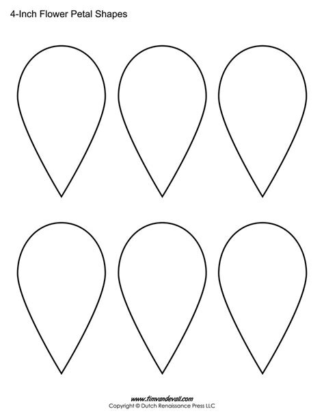 The template here has arrived with a good range of basic flower template. Printable Flower Petal Templates for Making Paper Flowers ...