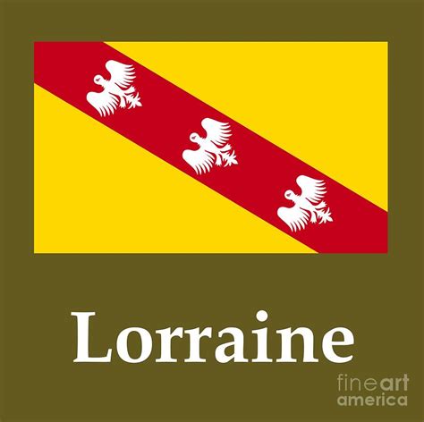 Lorraine France Flag And Name Digital Art By Frederick Holiday Fine