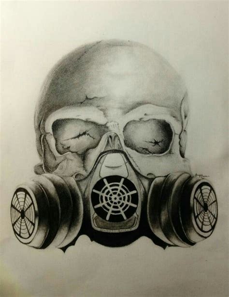 Pin by Piotr Goduń on Czaszka Gas mask tattoo Gas mask drawing Mask