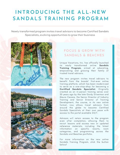 Introducing The All New Sandals Training Program