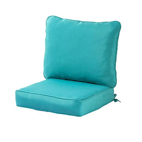 Greendale Home Fashions Solid Teal 2 Piece Deep Seating