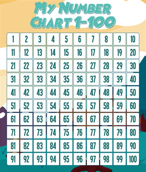 100 Number Grid Printable