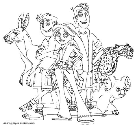 Printable Coloring Pages Wild Kratts Coloring Pages Earth Day