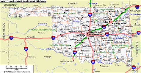 Oklahoma Map Of Cities And Towns Map