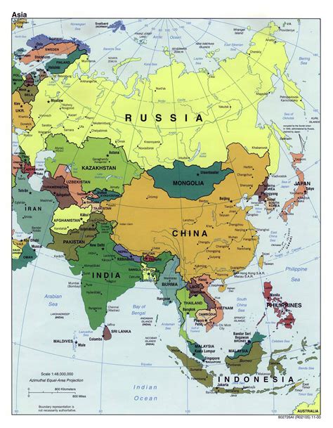 Asia Map With Capitals Images And Photos Finder
