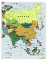 Large political map of Asia with capitals and major cities – 2000 ...