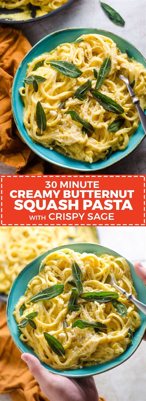 30 Minute Creamy Butternut Squash Pasta With Crispy Sage Host The