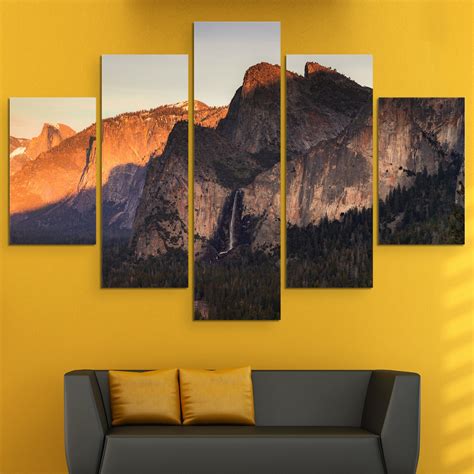 Golden Heaven – 5 Piece Canvas Art Wall Decor – CA Go Canvas