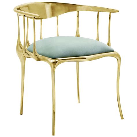 Nº11 Dining Chair In Solid Brass For Sale At 1stdibs