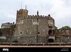 Walmer Tudor castle at Walmer in Kent, England. The main round tower ...