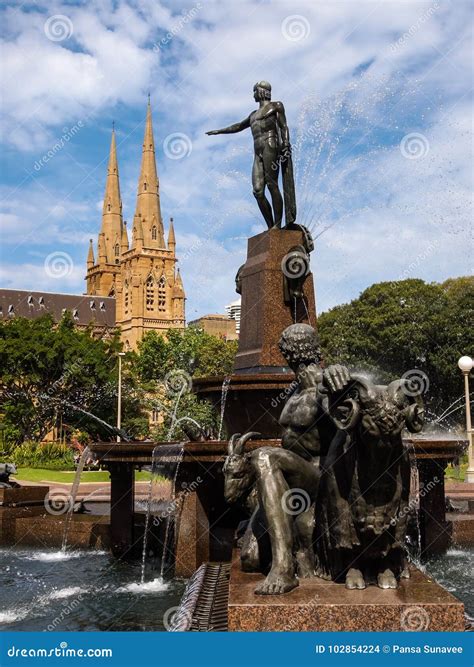 The Archibald Memorial Fountain Stock Photo Image Of Park Water