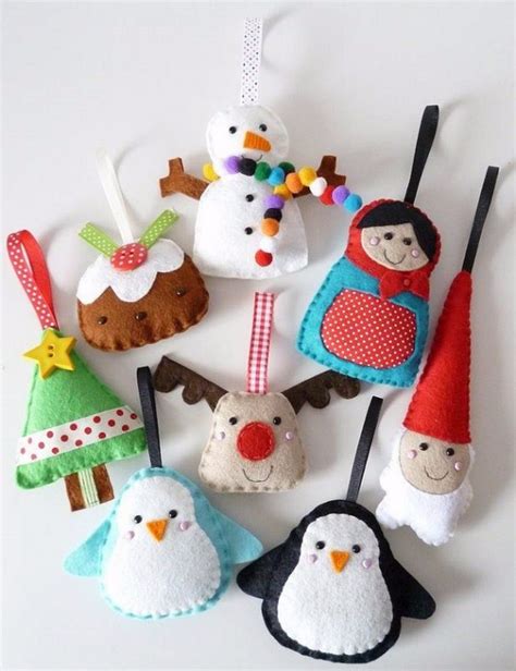 39 Cute Homemade Felt Christmas Ornament Crafts To Trim The Tree