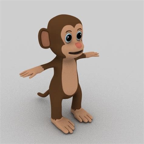 3d Monkey Cartoon Animation Model Turbosquid 1324107