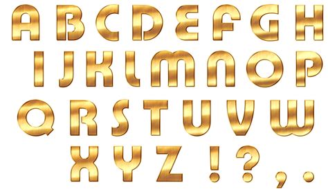 Alphabet Buchstaben Gold Kostenloses Bild Auf Pixabay