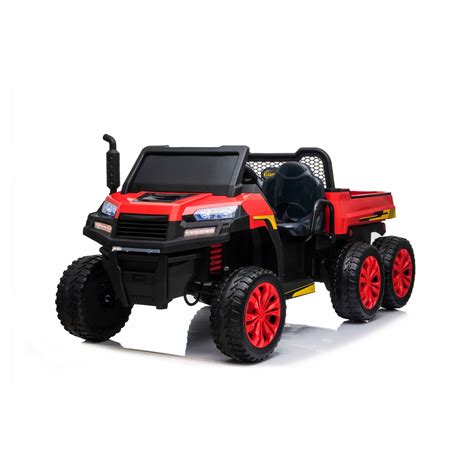 Kids 24v Electric Farmtrac 6x6 Utlity Truck With Tipper Childrens Ride