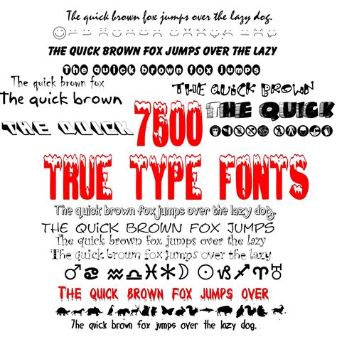 Digital Download 7500 Fonts And Typefaces Cardmaking True Type Etsy