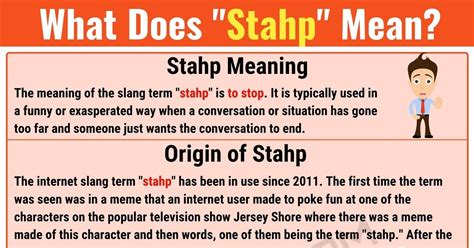 What does buenos mean in spanish. Stahp Meaning: What Does Stahp Mean? with Useful Examples ...