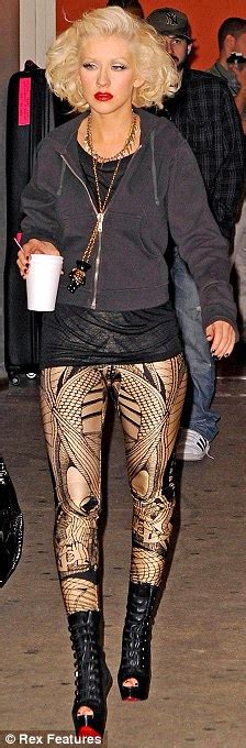 Nice Hot Pants Christina Aguilera Shame About The Bad Make Up