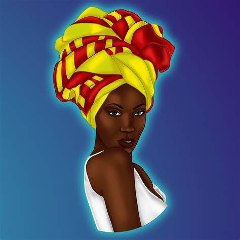 Custom African American Character Cartoon Portrait From Etsy