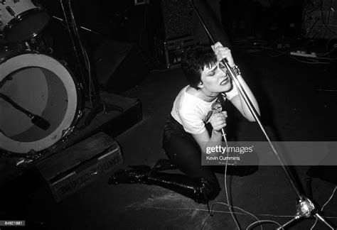 singer siouxsie sioux performing with punk group siouxsie and the news photo getty images