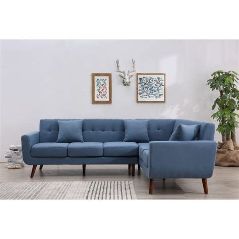 Barnet 972 Wide Corner Sectional Mid Century Sectional Sofa
