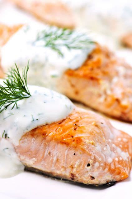 Oven Roasted Salmon With Cucumber Dill Sauce Recipe