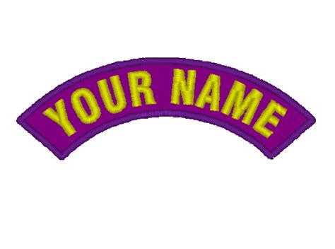 Personalised Curved Name Embroidered Patches Sew Iron On Jeans Badge