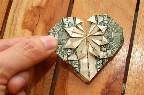 How To Fold A Dollar Into A Heart With Step By Step Pictures Money