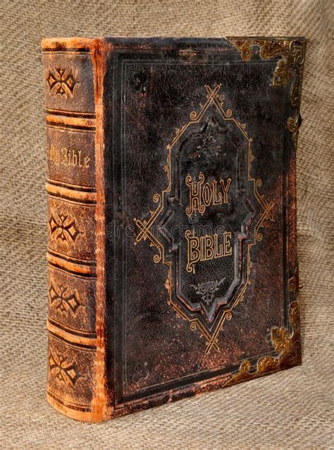 Ancient Leather Bound Holy Bible Stock Photo Image Of Scripture