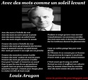 La Pensée Du Jour: AVEC DES MOTS....(Louis Aragon) | Aragon, Poésie ...
