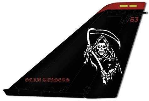 Vf 101 Grim Reapers Tail Markings Us Navy Aircraft F14 Tomcat
