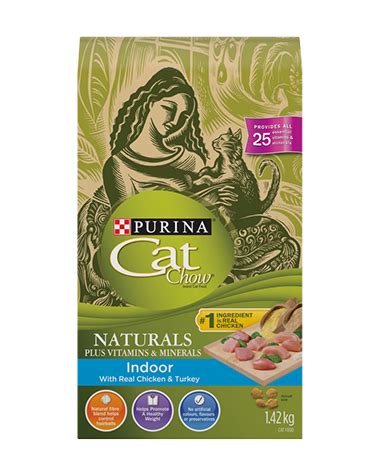 Contains increased fiber and probiotics for hairball control. Cat Chow® Naturals Indoor Cat Food | Purina® Canada
