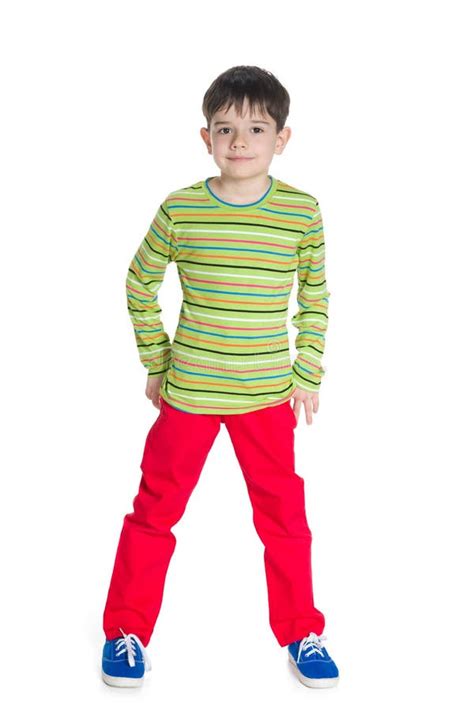 Cute Little Boy Stands Stock Photo Image Of Handsome 78407280