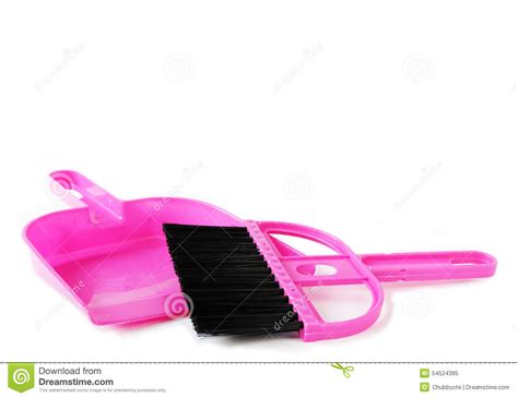 Pink Broom And Dustpan Stock Image Image Of Plastic 54524395