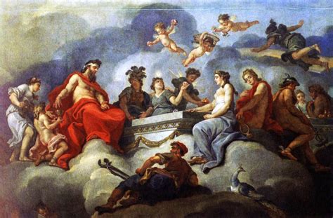 The Induction of Ganymede in Olympus. Oil on canvas. Ceiling painting ...