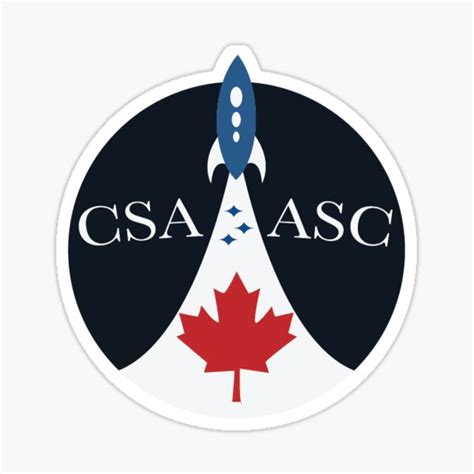 Canadian Space Agency Logo Sticker For Sale By Liamschel Redbubble