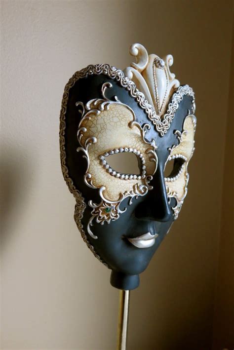 Venetian Mask On Stand Ballroom Dancers Mask Decoration Etsy Uk