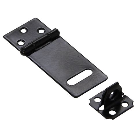 2 Set Door Safety Lock Black Metal Padlock Hasp Staple Set 50mm Long F6