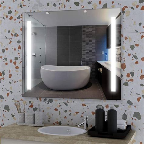 Vanity Art High Quality 36 Rectangular Wall Mounted Frameless Led Lighted Bathroom Vanity
