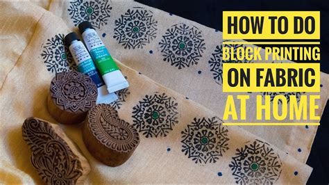 How To Do Block Printing On Fabric At Home Diy Block Printing