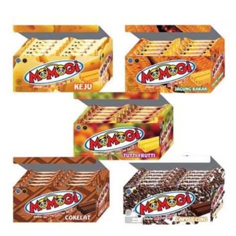 Momogi Box Isi 20 Snack All Varian Jagung Bakar Tuti Frutti Keju