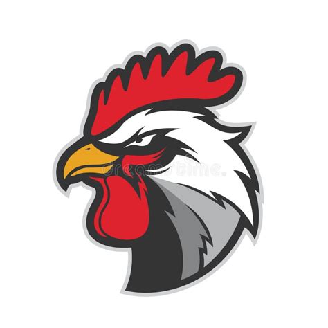 Chicken Rooster Head Mascot Stock Vector Illustration Of Bird