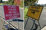Welsh language road signs that appeared in Worcester replaced with ...