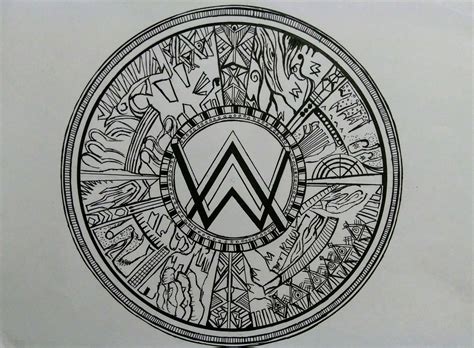 .if you are a fan of alan walker, i invite you to print it to make a decoration or use it as key holder thanks to the small hole provided for this. Alan Walker logo doodle | Walker logo, Alan walker, Logos
