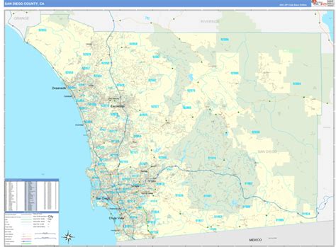 San Diego County Zip Code Map San Diego County Map With Zip Codes