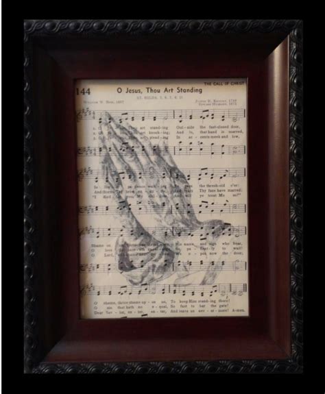 Vintage Praying Hands Print Praying Hands Art Stand Pray