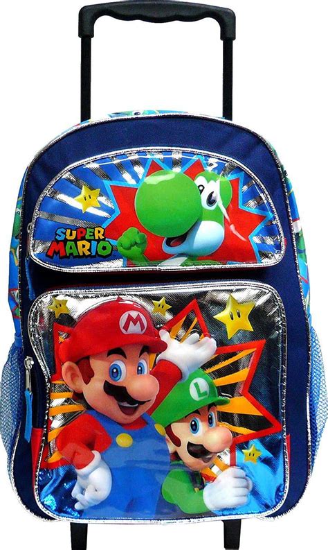 Super Mario 16 Large Rolling School Backpack